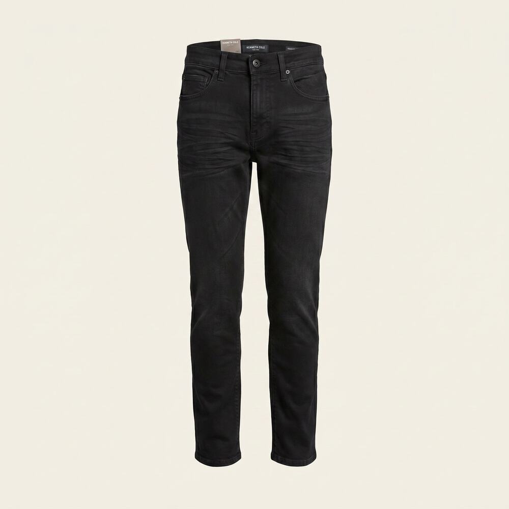 Kenneth Cole New York Men's Black Straight Fit Stretch Denim Jeans 30x30 NWT